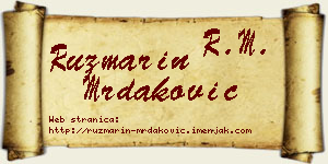 Ruzmarin Mrdaković vizit kartica